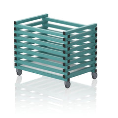 VENDIPLAS EQUIPMENT TROLLEY GREEN, OPEN TOP