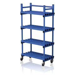 VENDIPLAS MOBILE SHELVING UNIT SINGLE, BLUE