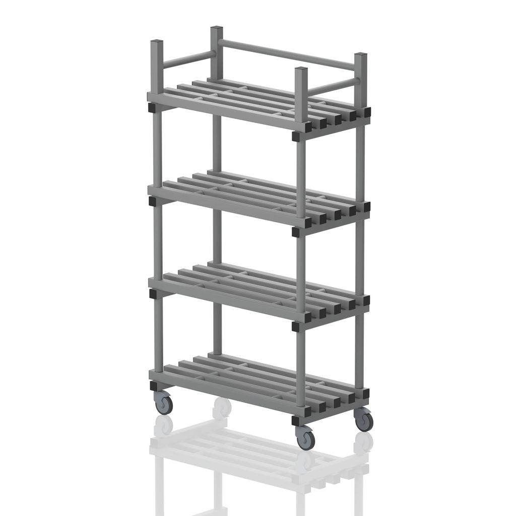VENDIPLAS MOBILE SHELVING UNIT SINGLE, GREY