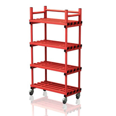 VENDIPLAS MOBILE SHELVING UNIT SINGLE, RED