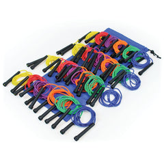 COLOURED PLASTIC SKIPPING ROPES BAG OF 24
