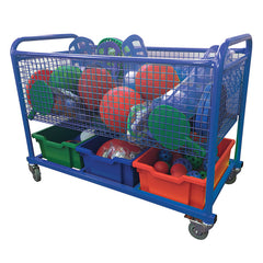 DELUXE EQUIPMENT TROLLEY BLUE