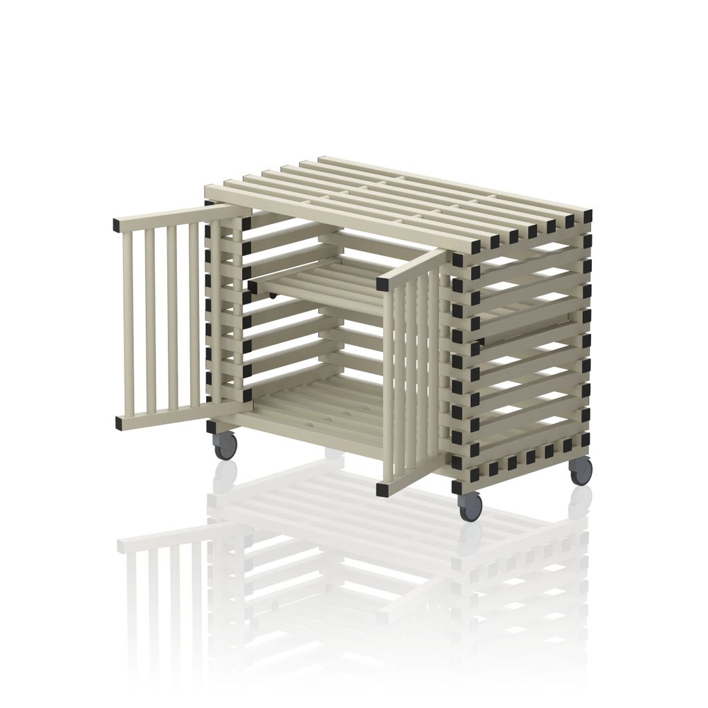 VENDIPLAS TROLLEY CABINET MEDIUM, BEIGE