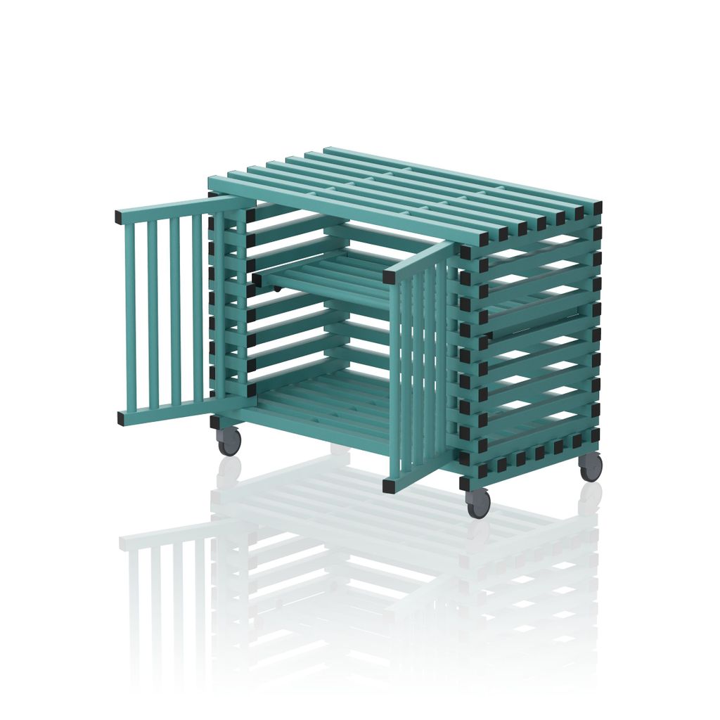 VENDIPLAS TROLLEY CABINET MEDIUM, GREEN