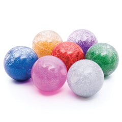 RAINBOW GLITTER BALLS SET OF 7