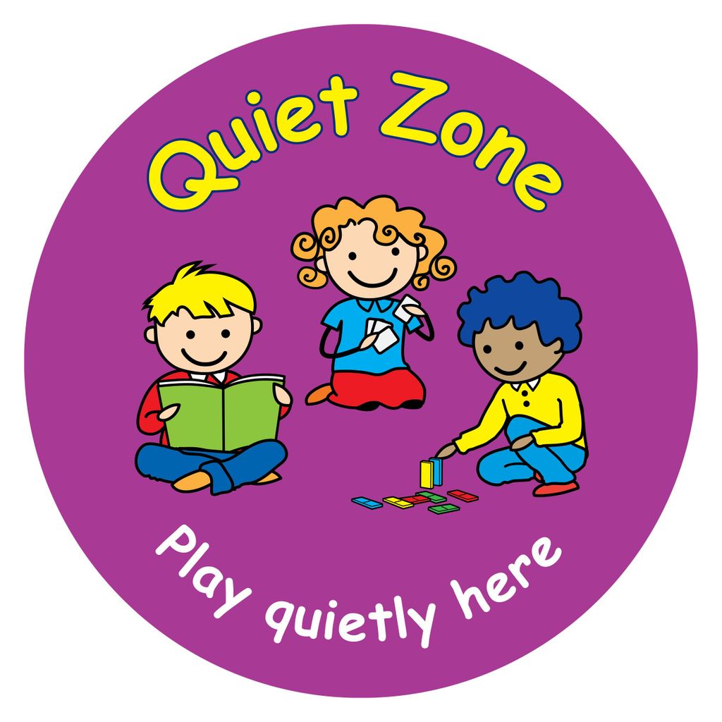 PLAYTIME ZONE SIGNS QUIET AREA