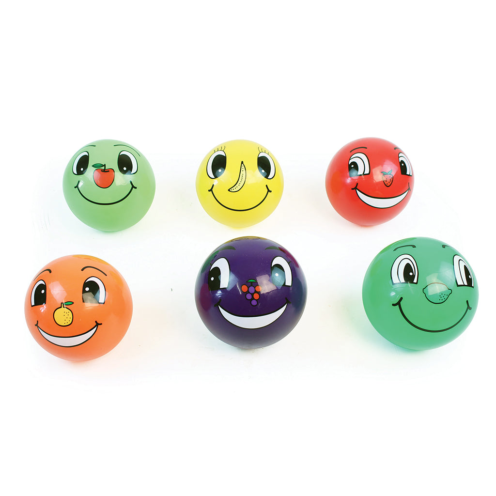 SCENTED FRUIT FACE BALLS 20CM DIA., SET OF 6