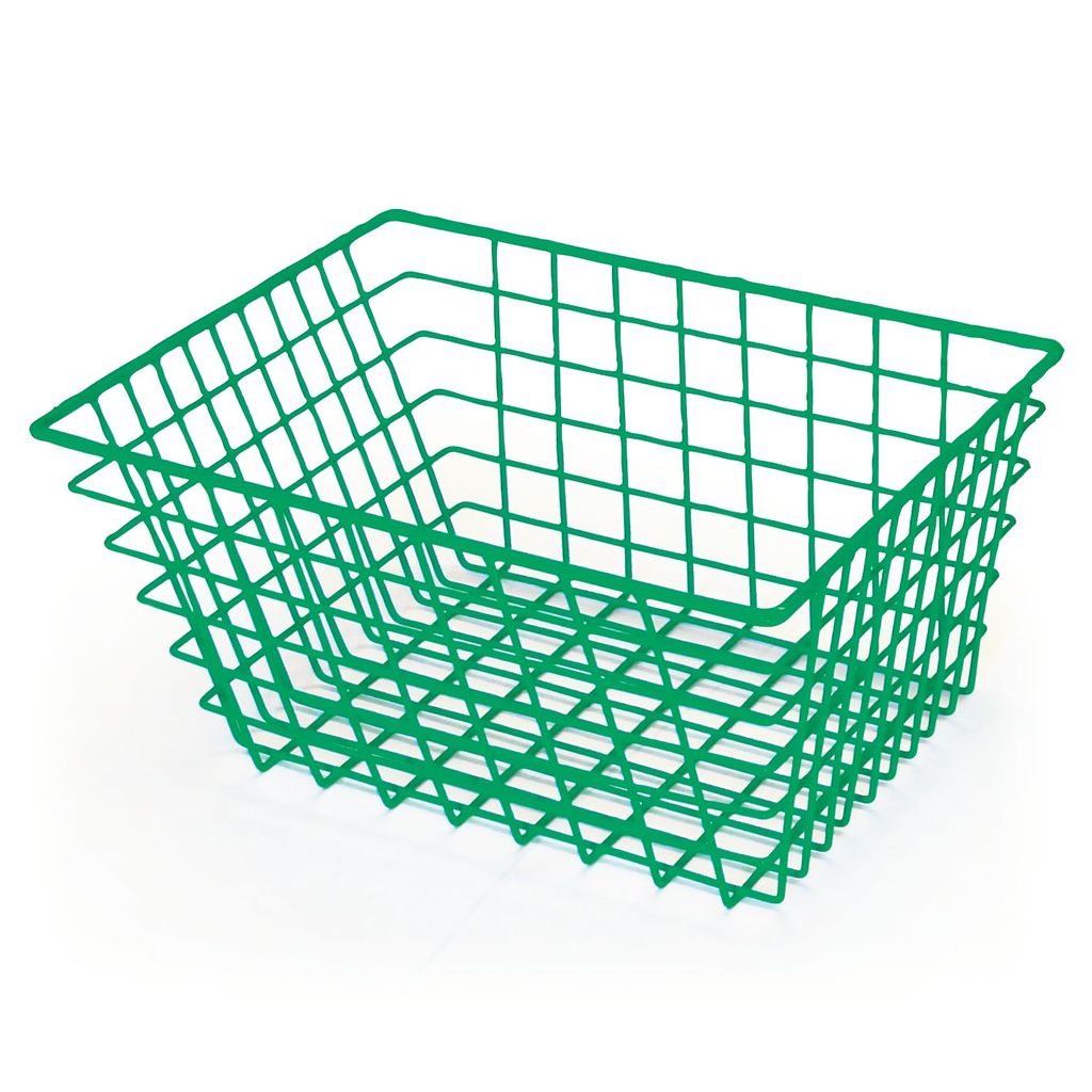 WIRE BASKET GREEN, 530 L X 330 W X 260MM H