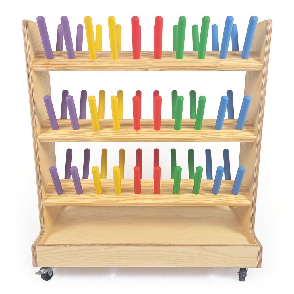 WELLIE RACK  WITH COLOURED PEGS, HOLDS 30 PAIRS