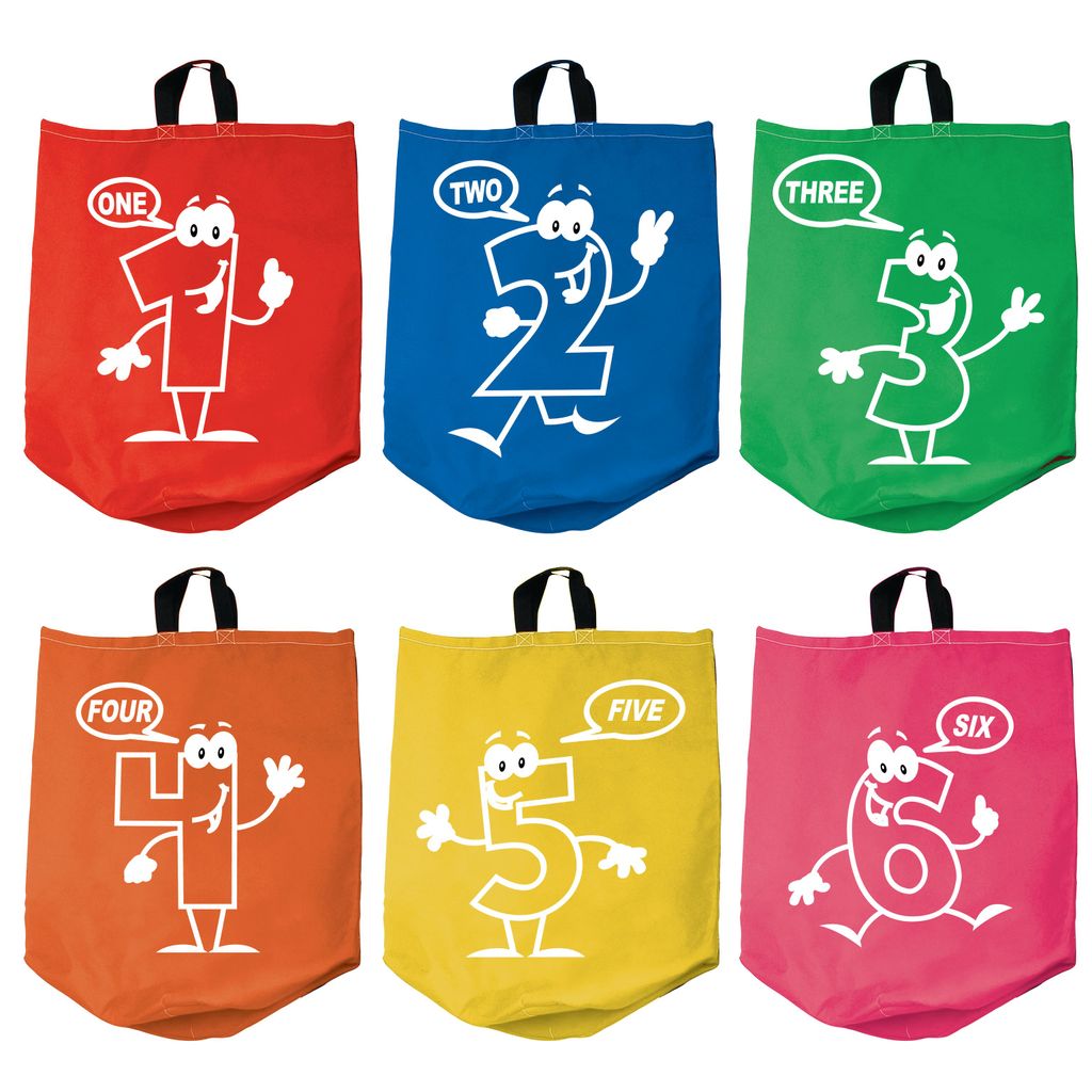 NUMBERED JUMP SACKS  SET OF 6