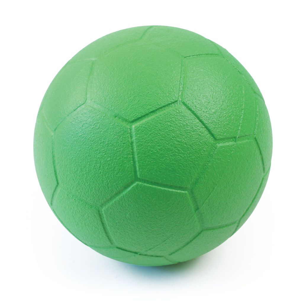 COATED FOAM 32 PANEL FOOTBALL 200MM, (65KG/M3), GREEN