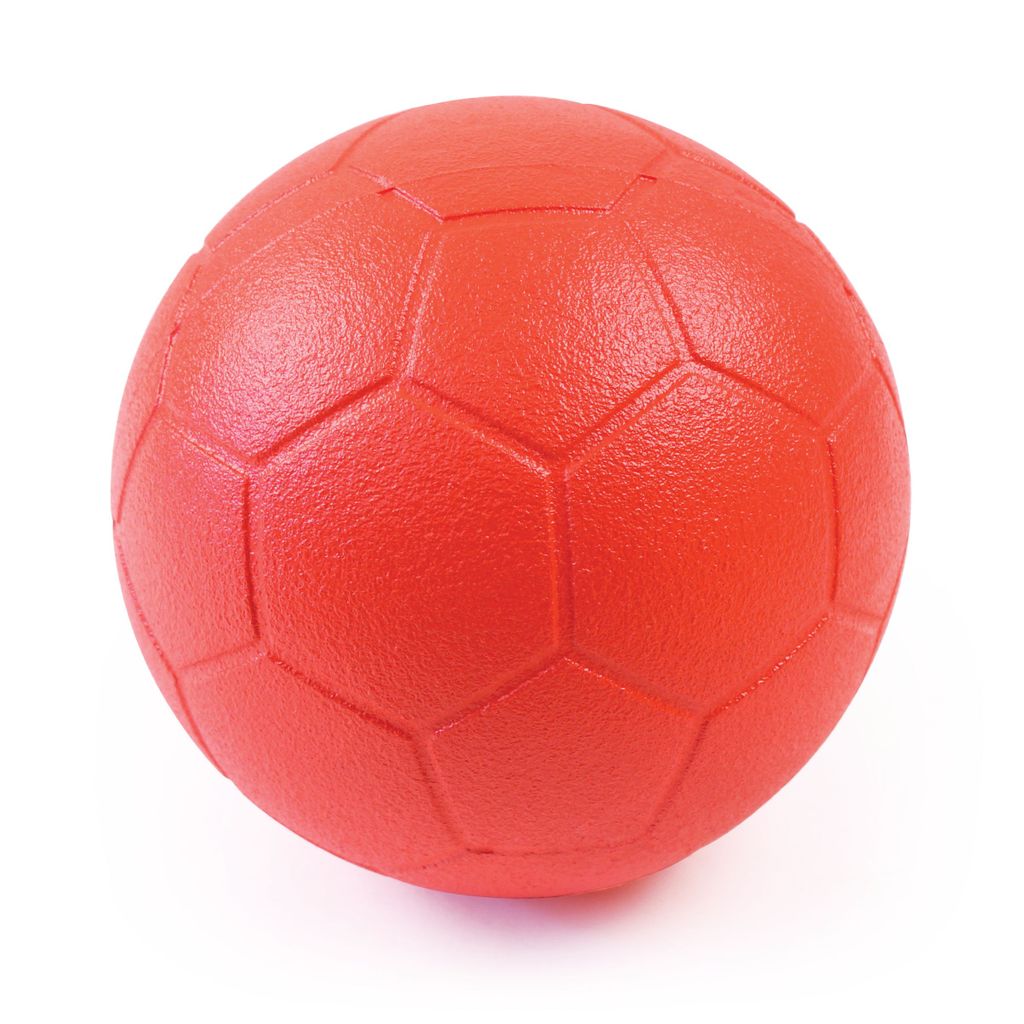 COATED FOAM 32 PANEL FOOTBALL 200MM, (65KG/M3), RED
