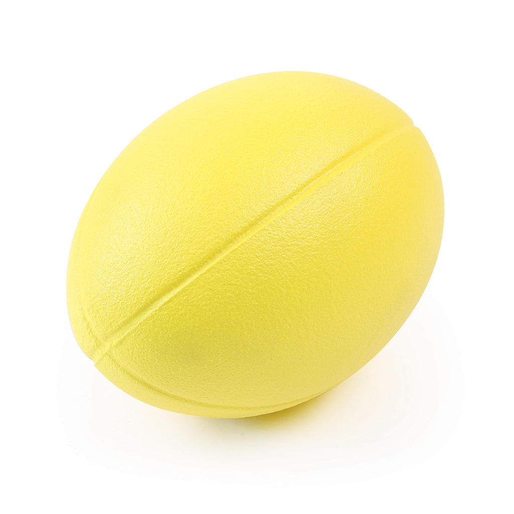 COATED FOAM RUGBY BALL 235MM, YELLOW