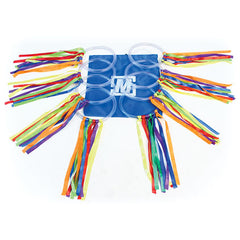 DANCING RAINBOW RIBBON RINGS 30CM, BAG OF 8