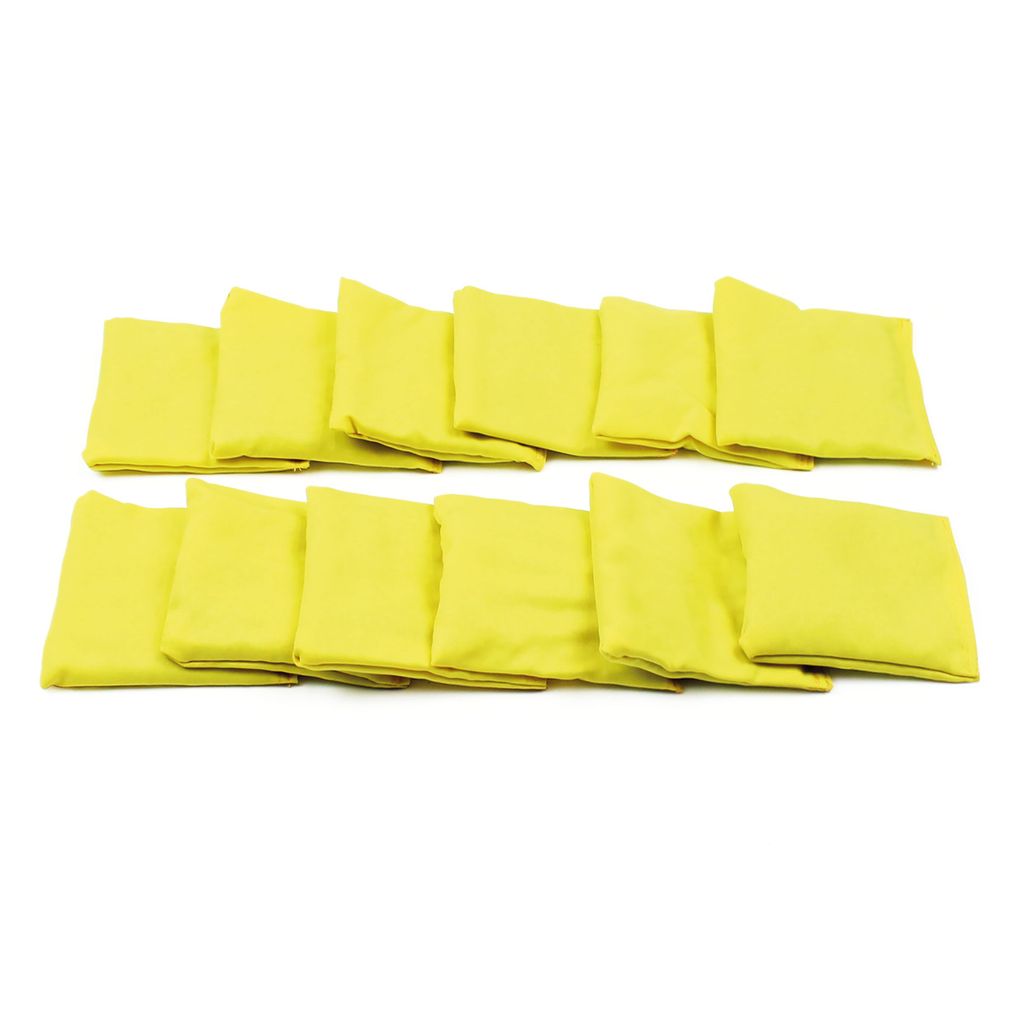 SQUARE COTTON BEAN BAG YELLOW, BAG OF 12