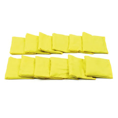 SQUARE COTTON BEAN BAG YELLOW, BAG OF 12