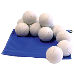 RUBBER SPONGE BASEBALL WHITE, BAG OF 12