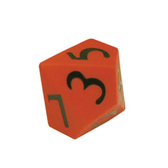 MULTI-SIDED PLATONIC PVC DICE 10-SIDED DECAHEDRON, RED