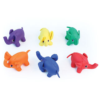 BEAN BAG ANIMALS ELEPHANT, SET OF 6