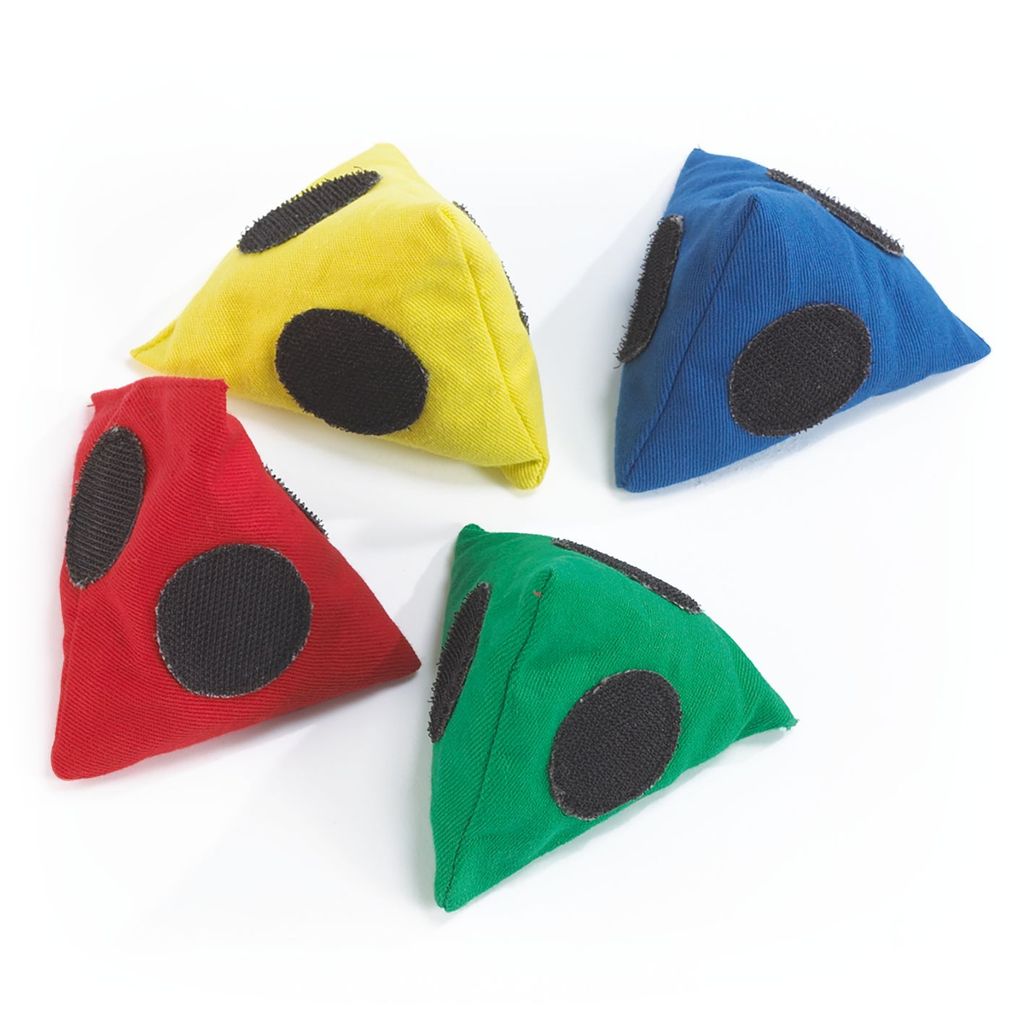 HOOK AND LOOP PYRAMID BEAN BAG BAG OF 36