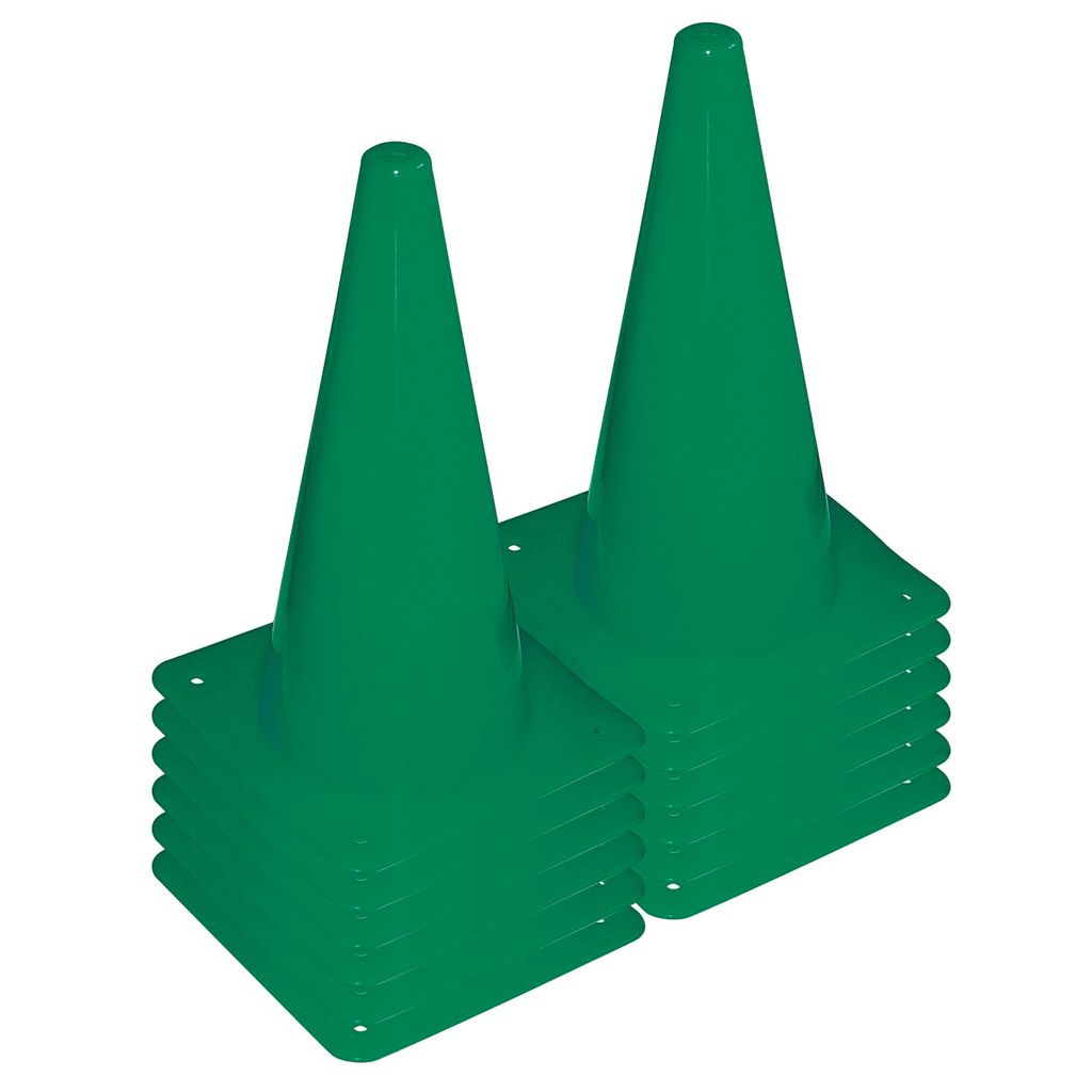 PLASTIC CONE 300MM GREEN, SET OF 12