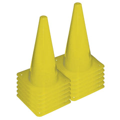 PLASTIC CONE 300MM YELLOW, SET OF 12
