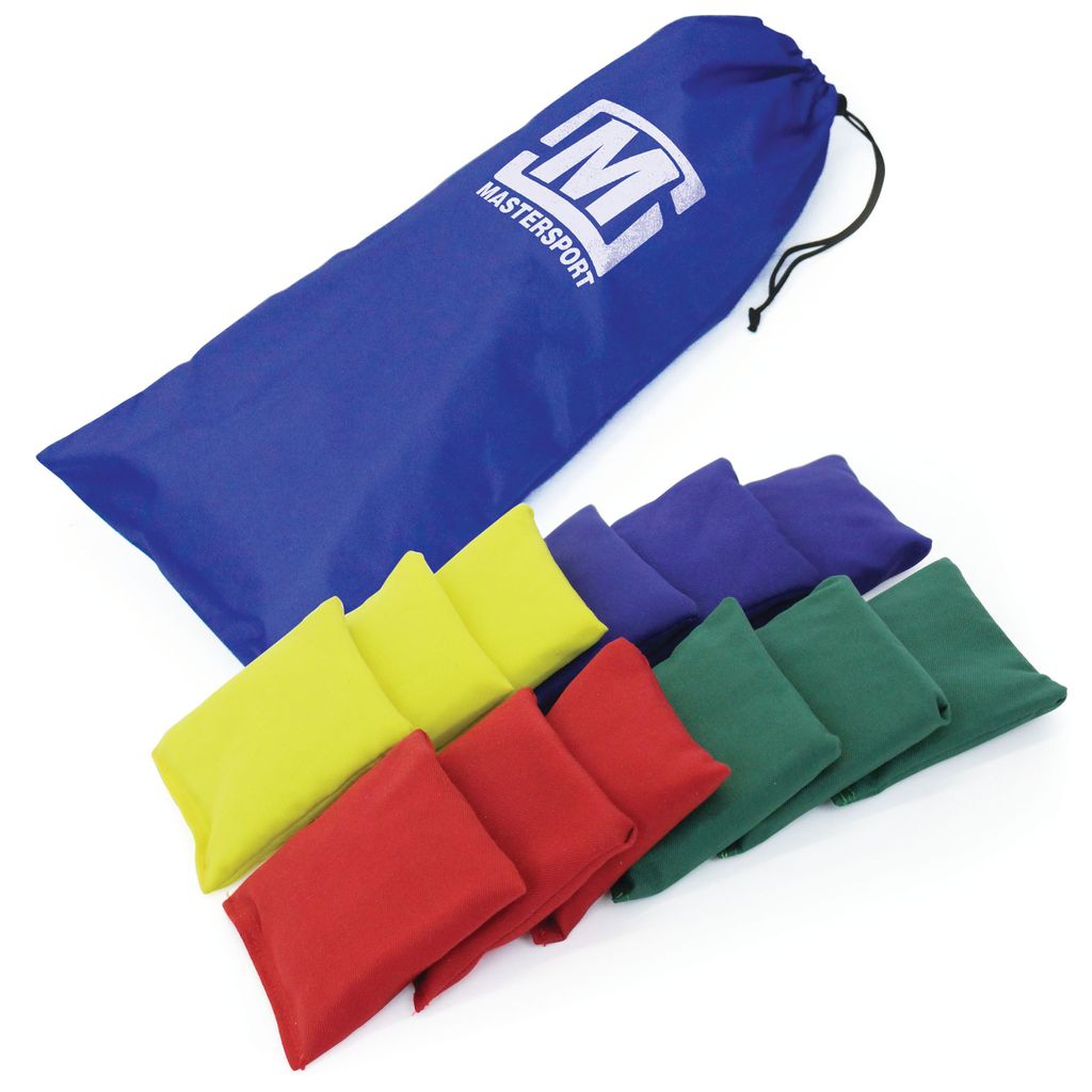 RECTANGULAR COTTON BEAN BAG MIXED COLOURS, BAG OF 12