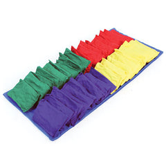 RECTANGULAR COTTON BEAN BAG MIXED COLOURS, BAG OF 36