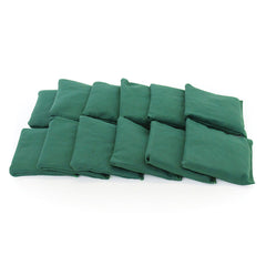 RECTANGULAR COTTON BEAN BAG GREEN, BAG OF 12