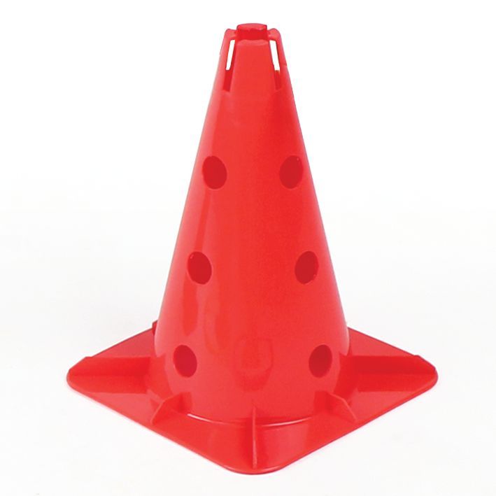 PLASTIC CONE WITH HOLES 300MM, RED