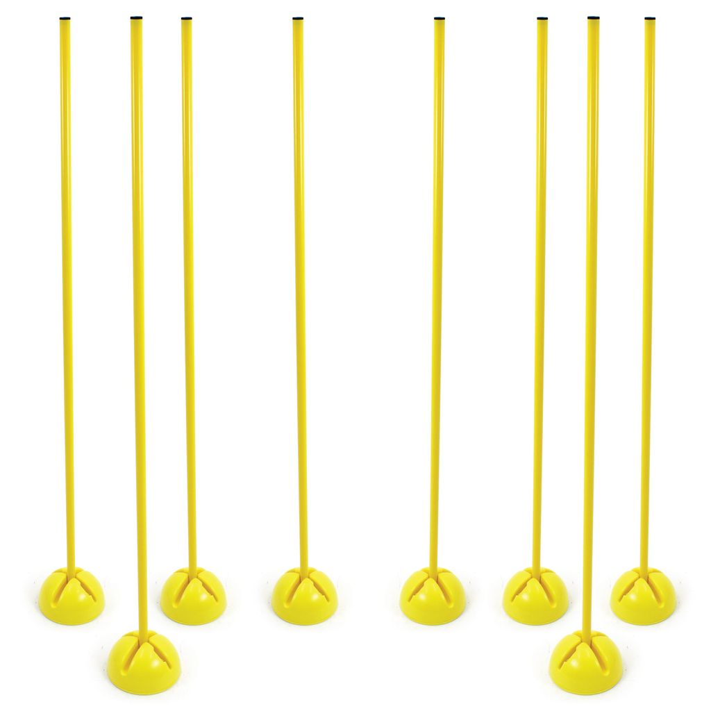 MULTIPURPOSE MARKER POLE 160CM, WITH BASE, BAG OF 8