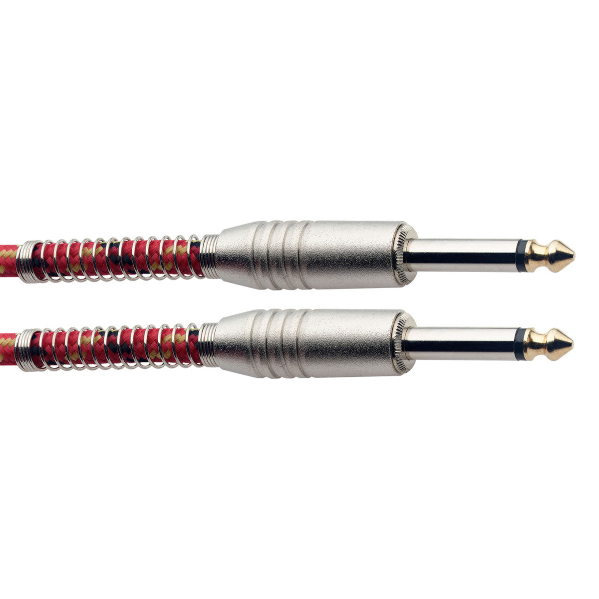 Stagg S-series vintage mono large jack cable - Red tweed
