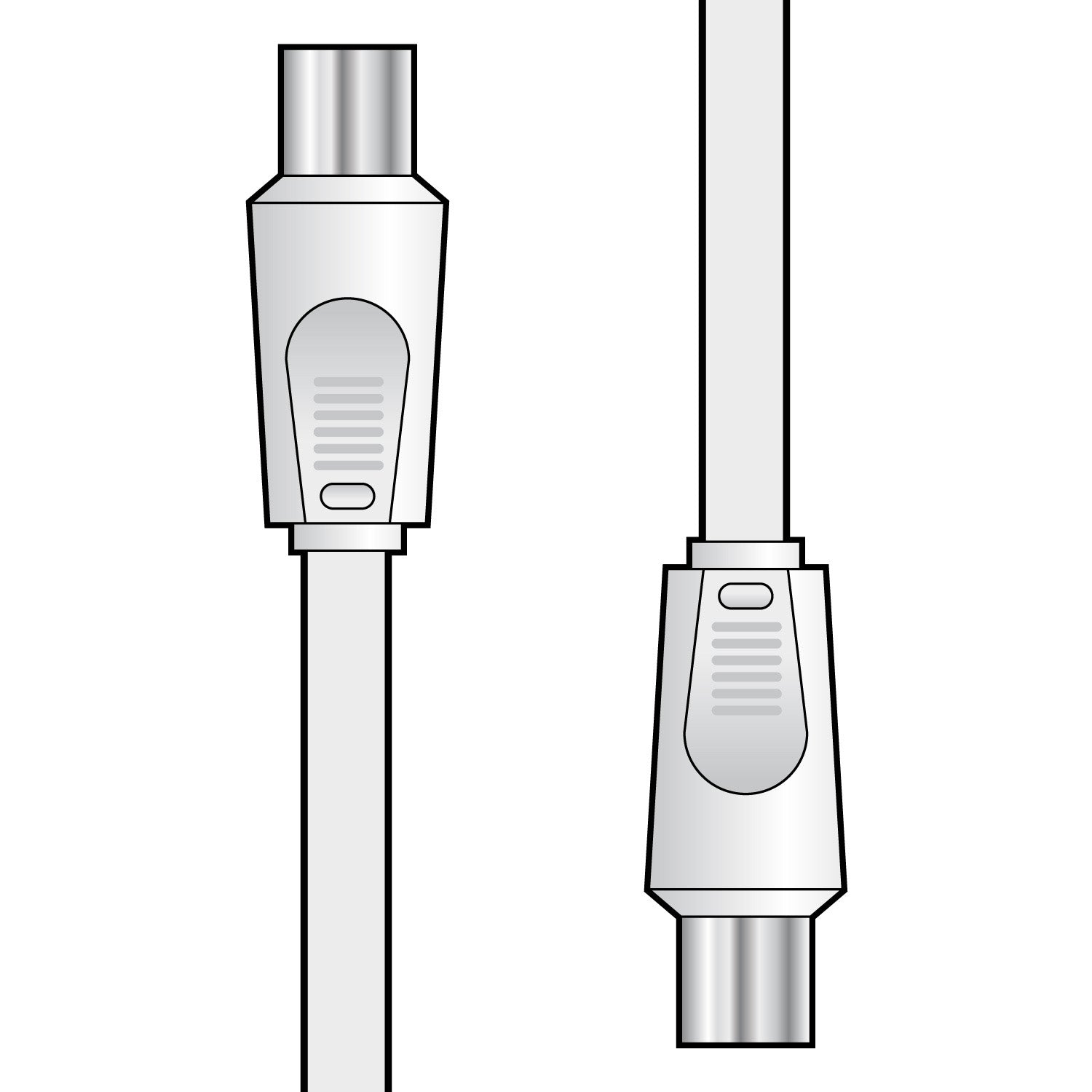 AV Link coaxial male plug cable - 4m