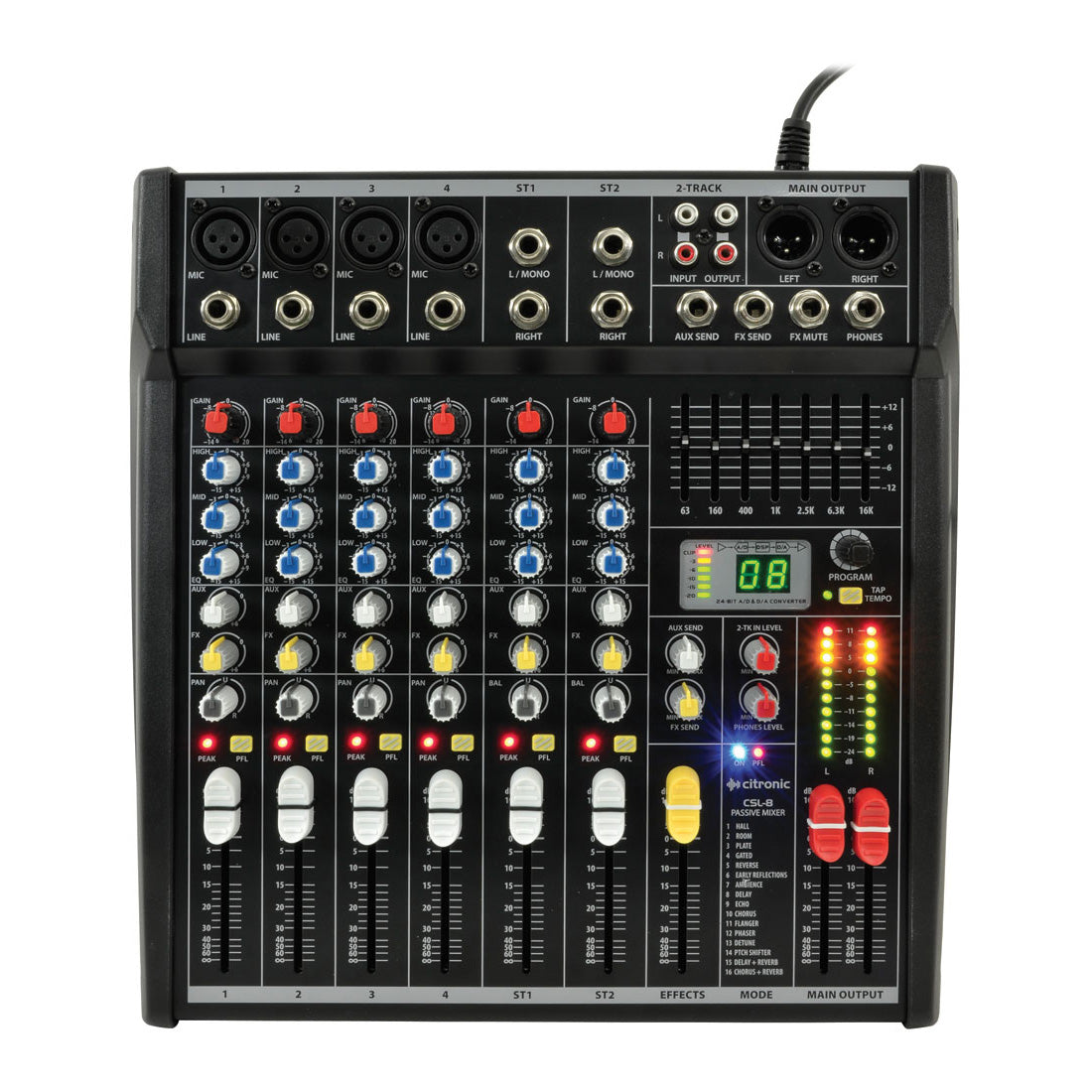 Citronic CSL series compact mixer - 8 channels