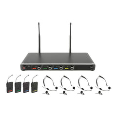 Chord NU4 4-channel wireless microphone system - 4 x headset mics