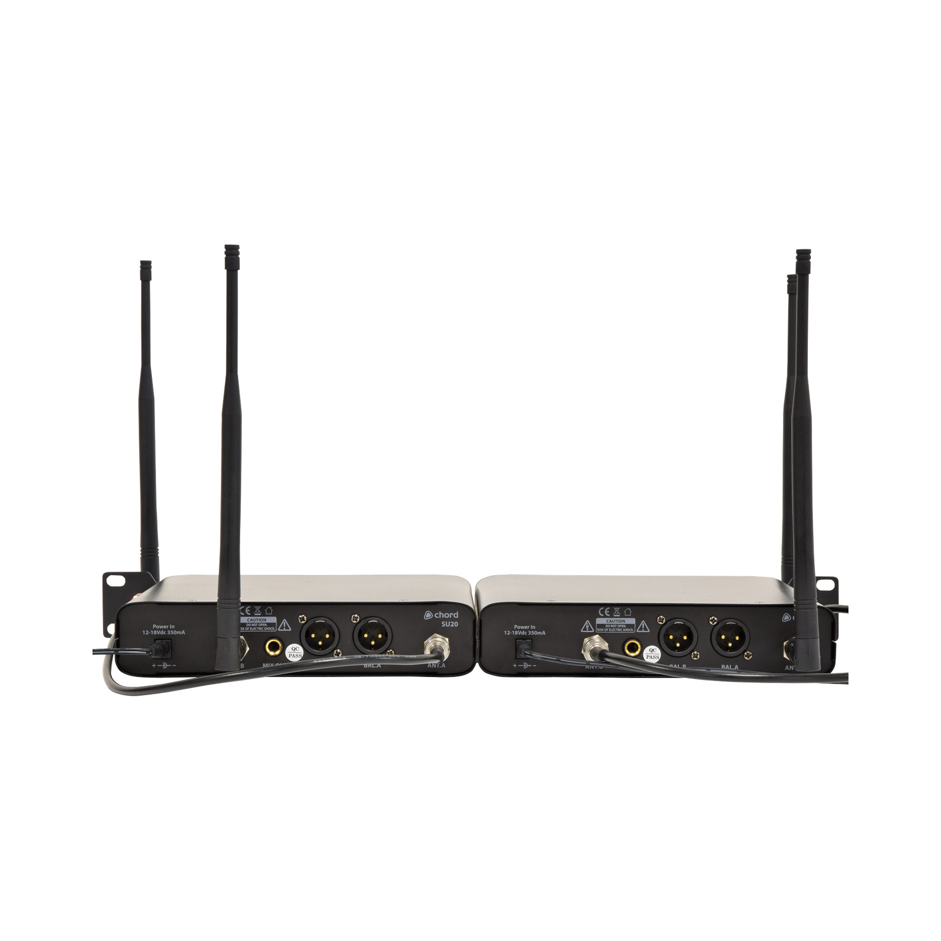 Chord SU20 2-channel wireless microphone set - 863.42MHz (Red) + 864.3MHz (Green)