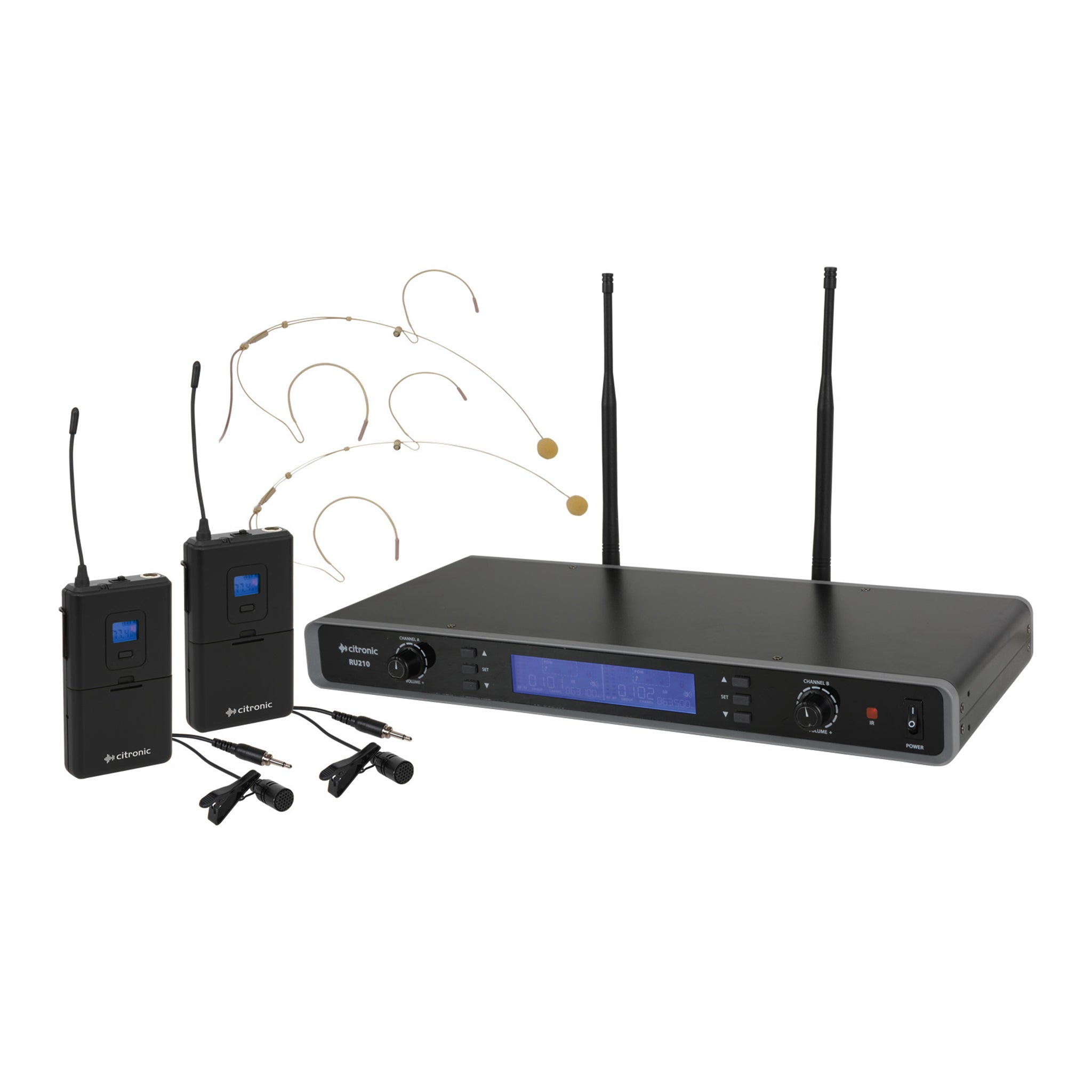 Citronic RU210H 2-channel wireless microphone system