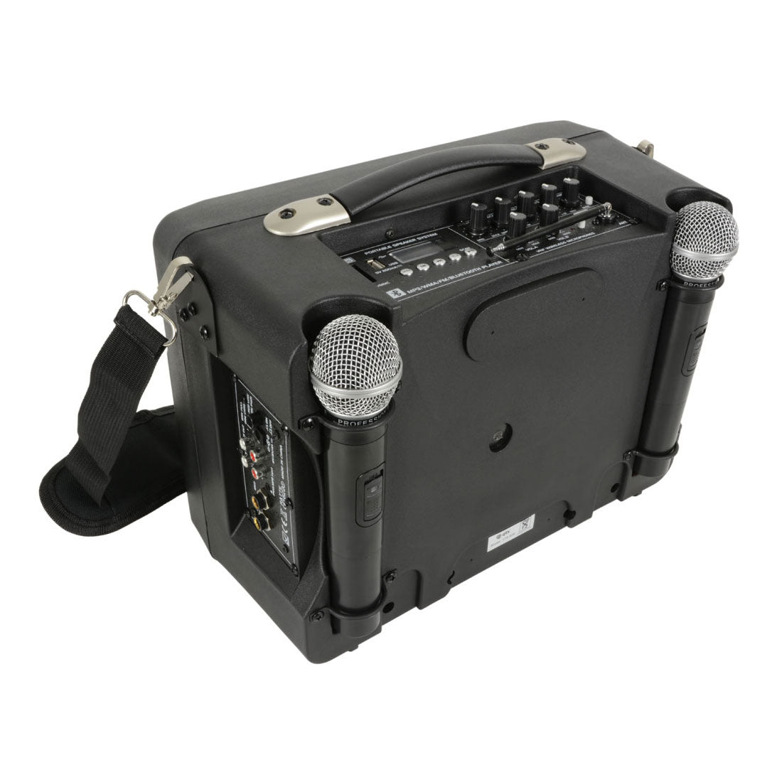 QTX DELTA-50 portable desktop PA with 2 VHF microphones