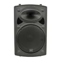 QTX QR series portable powered PA unit with 2 VHF microphones - 12\"