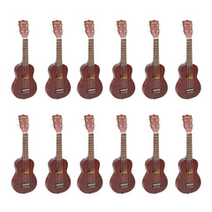 My School Ukulele soprano ukes carton of 12 - Slim natural