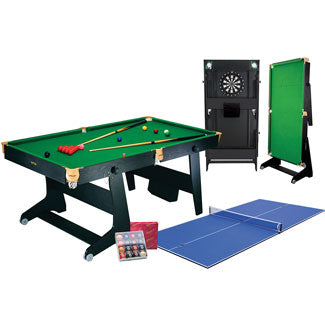 6\' FOLDING SNOOKER & GAMES TABLE