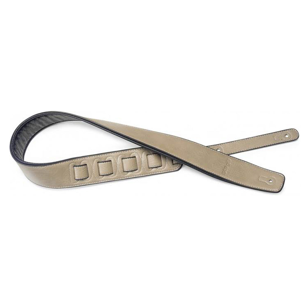 Stagg leather guitar strap - Beige