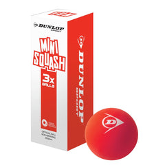 MINI SQUASH BALLS AGE 5-7, RED, SET OF 3