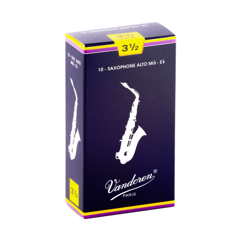 Vandoren \'Blue Box\' Eb alto saxophone reeds - 3 (box of 10)