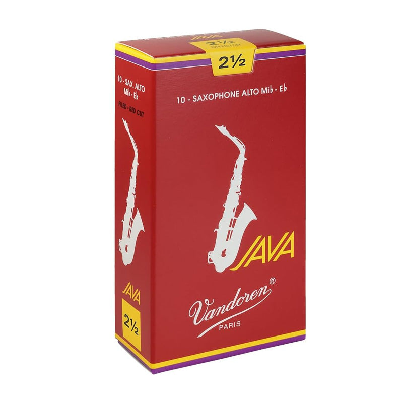 Vandoren Java Red alto saxophone reeds - 2.5 (box of 10)