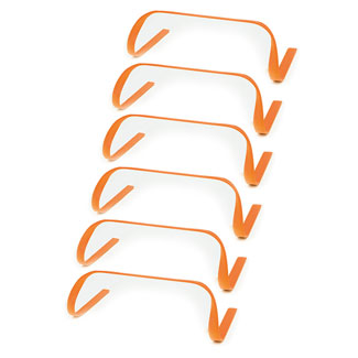 WILKS FLAT HURDLE SET 15CM, ORANGE, SET OF 6