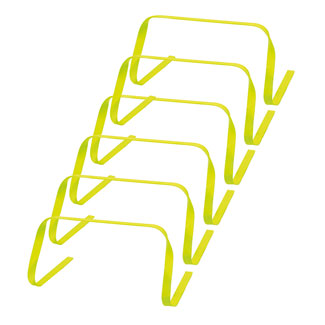 WILKS FLAT HURDLE SET 22.5CM, YELLOW, SET OF 6