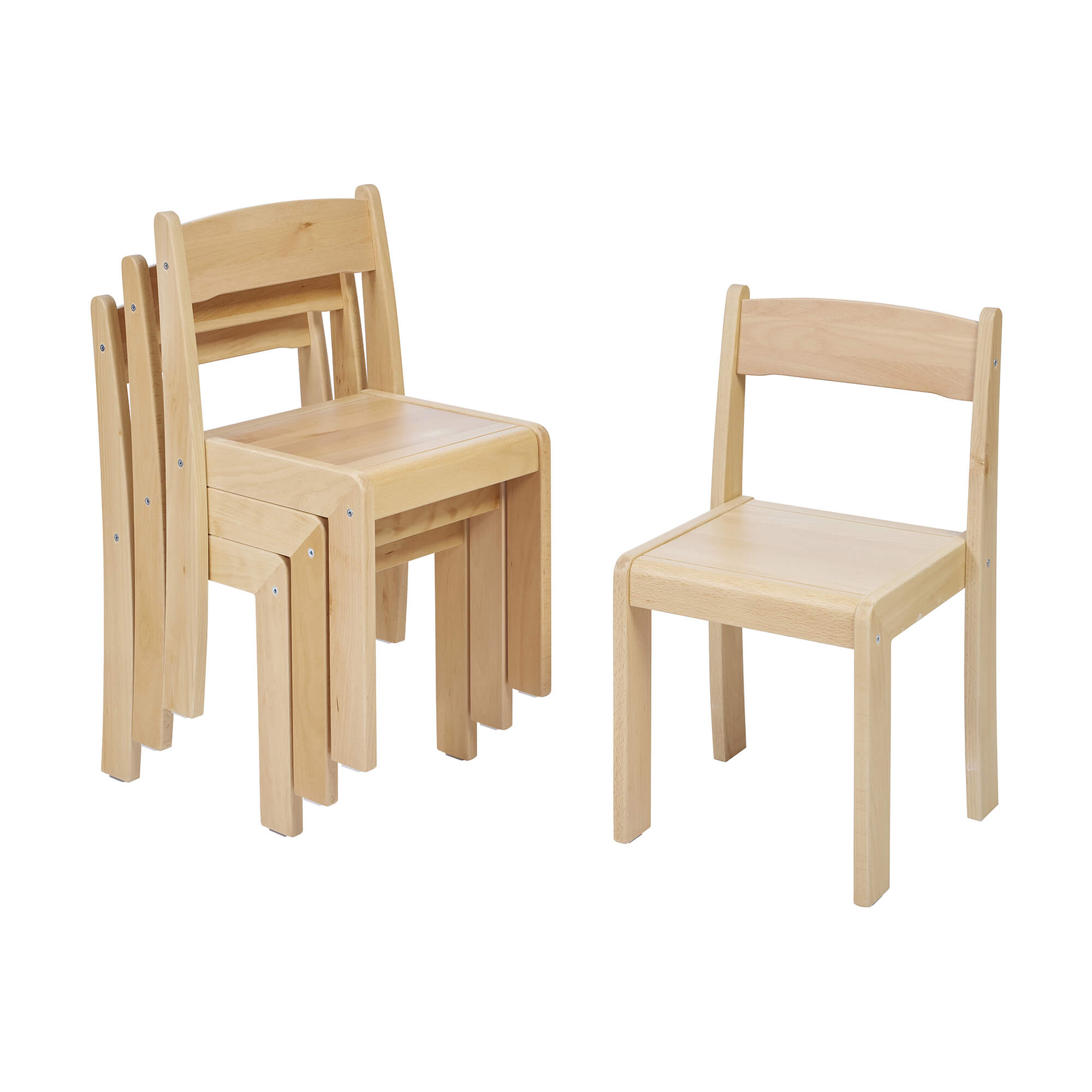Profile, STACKING CHAIR - BEECH 4 PACK (H350)