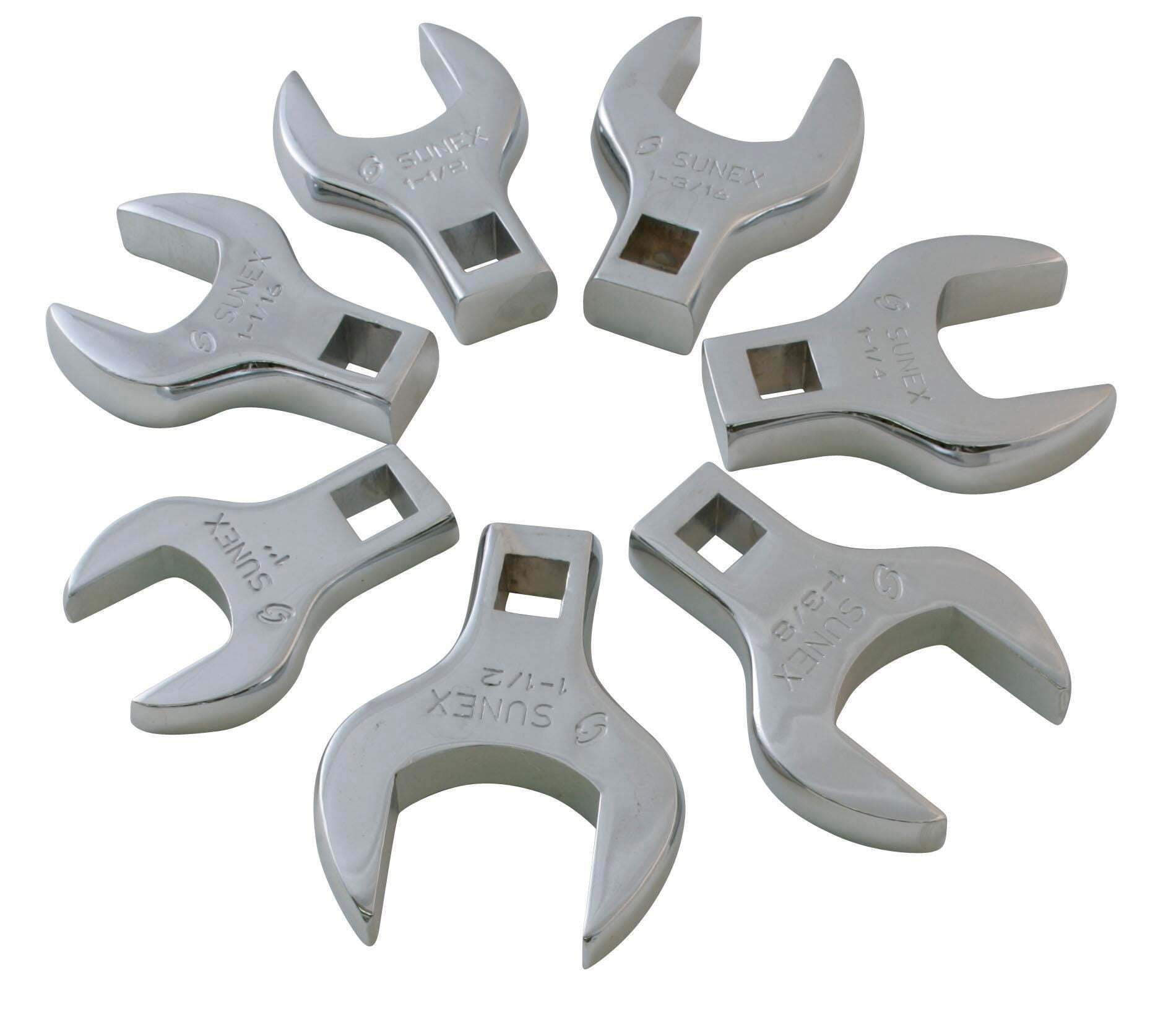 WRENCH SET JUMBO STRAIGHT CROWFOOT 7 PC SAE SU9720