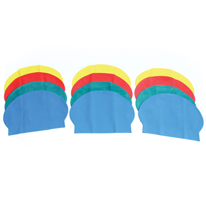 DELUXE LATEX SWIMMING CAP 30G, SET OF 12